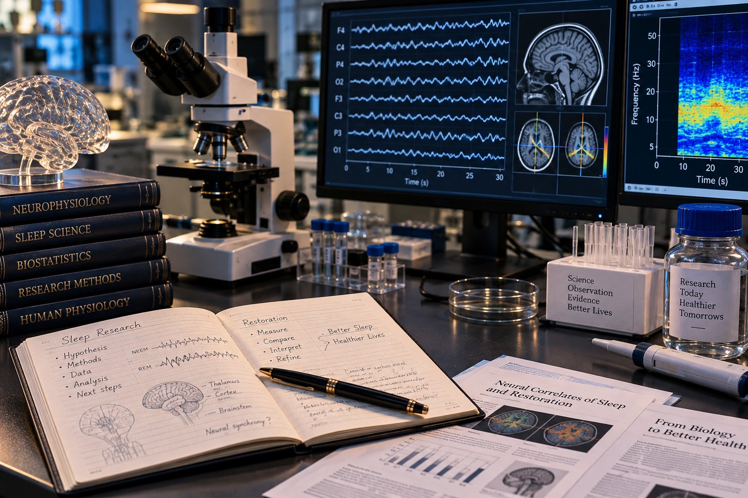 Scientific research environment representing NASMS inquiry into Restoration Science through observation, hypothesis development, measurement, biological research, and analysis.